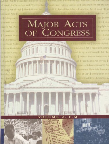Beispielbild fr Major Acts of Congress zum Verkauf von Better World Books