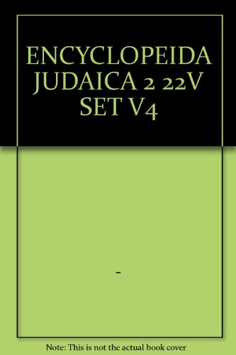 Stock image for ENCYCLOPEIDA JUDAICA 2 22V SET V4 for sale by Buchpark