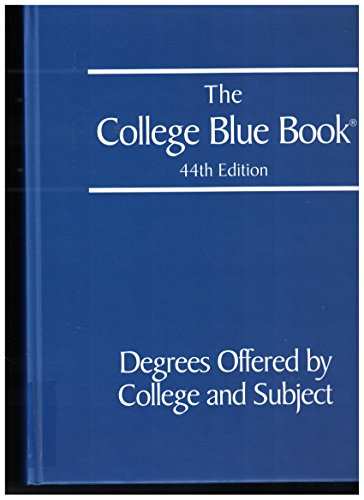 9780028663098: The College Blue Book - 44th Edition - Volume 3 - Degrees Offered by College and Subject