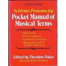 9780028702506: Schirmer's Pronouncing Pocket Manual of Musical Terms
