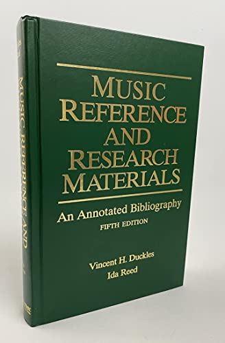 Stock image for Music Reference and Research Materials : An Annotated Bibliography for sale by Better World Books