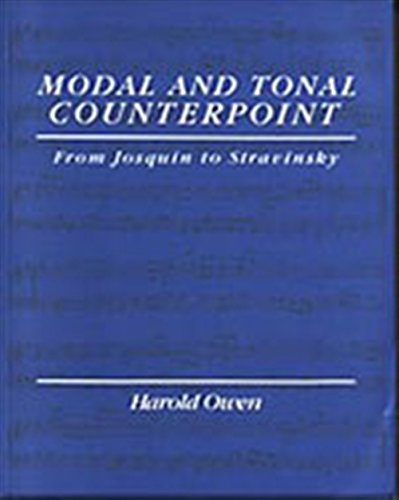 9780028721453: Modal and Tonal Counterpoint: From Josquin to Stravinsky