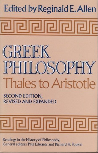 Beispielbild fr Greek Philosophy: Thales to Aristotle. Readings in the History of Philosophy. Second Edition, Revised and Expanded. zum Verkauf von Wonder Book