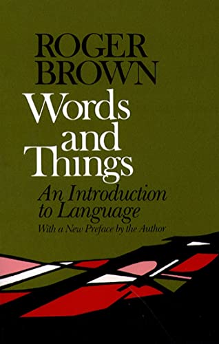 Beispielbild fr Words and Things zum Verkauf von Better World Books