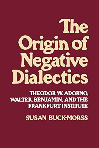 9780029051504: Origin of Negative Dialectics: Theodore W. Adorno, Walter Benjamin, and the Frankfurt Institute