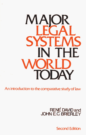 9780029076101: Major Legal Systems in the World Today: An Introduction to the Comparative Study of Law