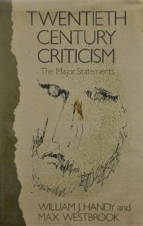 Stock image for Twentieth Century Criticism; the Major Statements for sale by Murphy-Brookfield Books