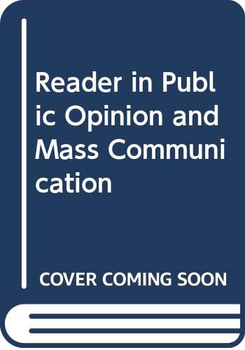 9780029160206: Reader in Public Opinion and Mass Communication