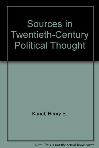 Imagen de archivo de Sources in Twentieth-Century Political Thought (Sources in Western Political Thought) a la venta por BookDepart