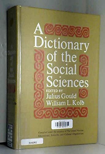 9780029174906: Dictionary of the Social Sciences