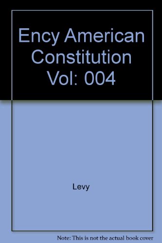 9780029186503: Ency American Constitution Vol: 004