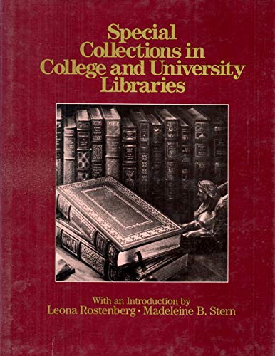 Beispielbild fr Special Collections in College and University Libraries zum Verkauf von Wonder Book