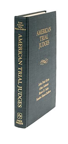9780029276204: American Trial Judges: Their Work Styles and Performance