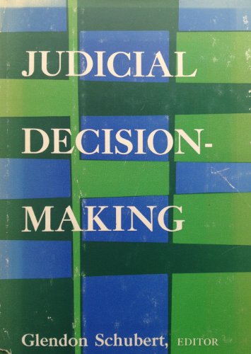 Imagen de archivo de Judicial Decision-Making a la venta por Better World Books