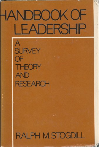 Stock image for Handbook of Leadership : A Survey of Theory and Research for sale by Better World Books: West