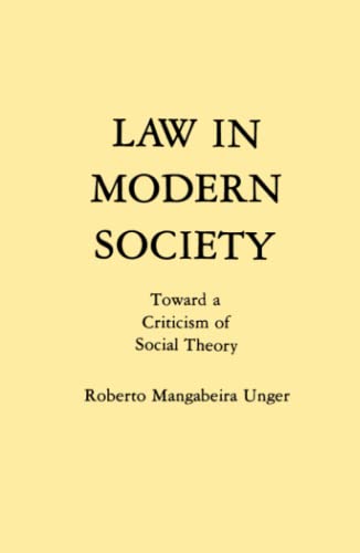 9780029328804: Law In Modern Society: Toward a Criticism of Social Theory