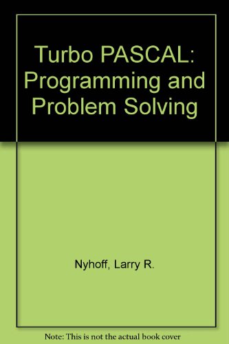 9780029460337: Turbo Pascal - Programming and Problem Solving