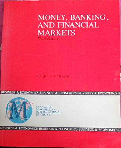 Imagen de archivo de Money, Banking and Financial Markets a la venta por Phatpocket Limited