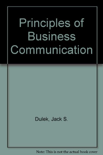 9780029461082: Principles of Business Communication