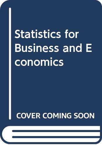 Statistics Business Economics (9780029461150) by Mcclave