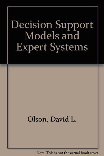 Imagen de archivo de Decision Support Models and Expert Systems a la venta por Anybook.com