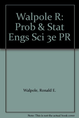 9780029469507: Walpole R: Prob & Stat Engs Sci 3e PR