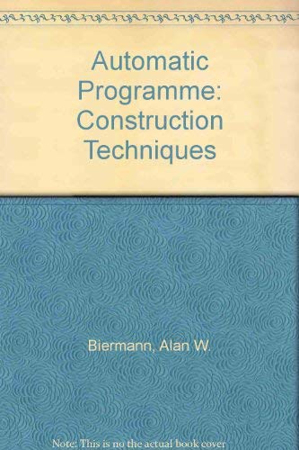 Beispielbild fr Automatic Program Construction Techniques zum Verkauf von Better World Books