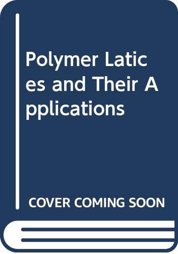 Imagen de archivo de Polymer Latices and Their Applications. a la venta por Zubal-Books, Since 1961