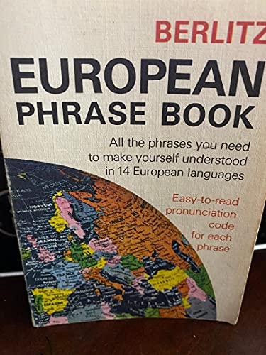 Stock image for Berlitz European Phrasebook for sale by Wonder Book