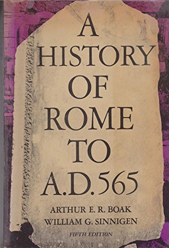 Beispielbild fr History of Rome to 565 A.D. zum Verkauf von HALCYON BOOKS