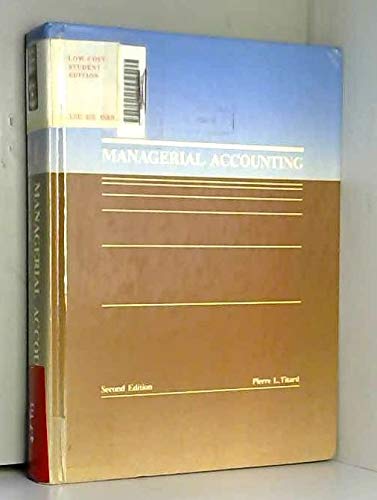 9780030013737: Managerial Accounting