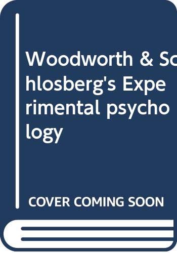Stock image for Woodworth & Schlosberg's Experimental Psychology for sale by HPB-Red