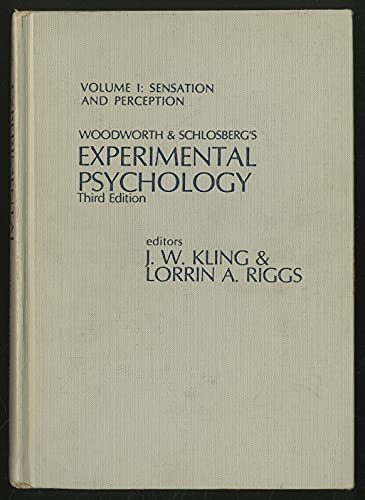 9780030028014: Woodworth & Schlosberg's Experimental Psychology