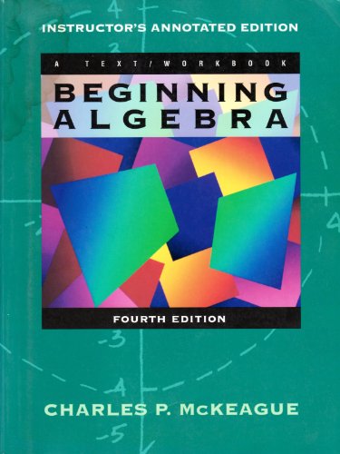 9780030033544: Beginning Algebra Instructor's Annoted Edition