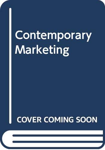 Contemporary Marketing (9780030039096) by Louis E. Boone; David L. Kurtz