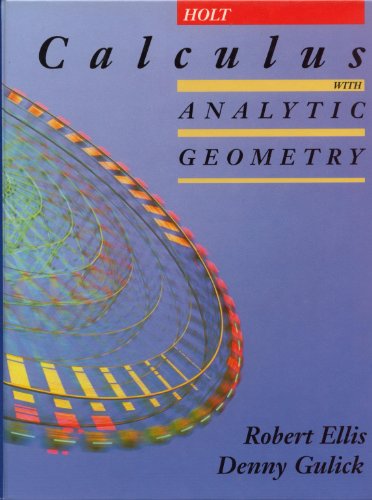 Stock image for Calculus: With Analytic Geometry ; 9780030040177 ; 0030040175 for sale by APlus Textbooks