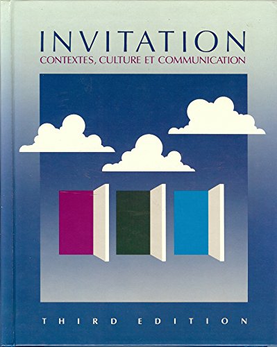 9780030049736: Invitation: French for Communication and Cultural Awareness