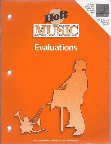 Imagen de archivo de Holt Music Evaluations (TEACHER'S RESOURCE BINDER, Evaluations, Grade 3) a la venta por HPB-Diamond