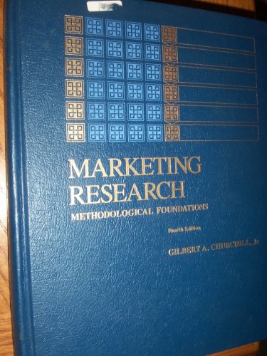 Beispielbild fr Marketing research: Methodological foundations zum Verkauf von Wonder Book