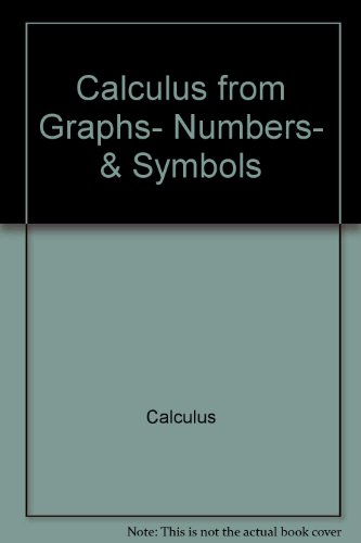 Beispielbild fr Calculus from Graphs, Numbers, and Symbols: Preliminary Edition zum Verkauf von a2zbooks