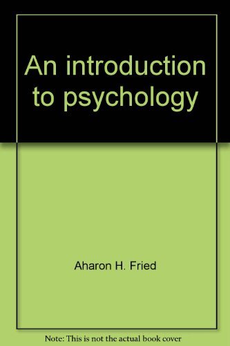 Stock image for An Introduction to Psychology for sale by Better World Books: West