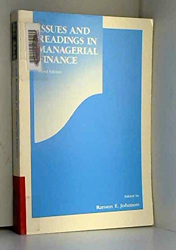 Imagen de archivo de Issues and Readings in Managerial Finance a la venta por Better World Books