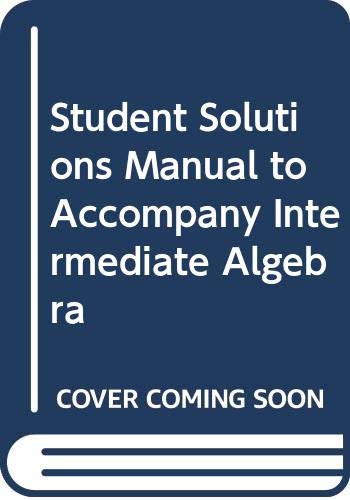 Stock image for Title Intermediate Algebra (Solutions Manual) for sale by HPB-Ruby