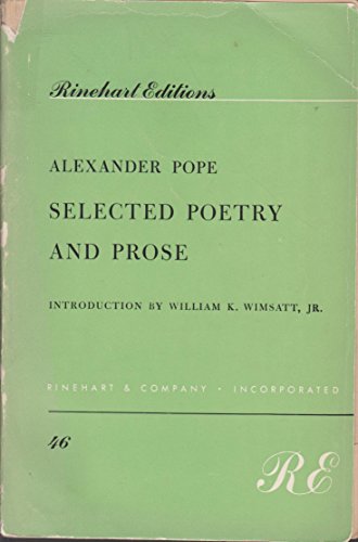 9780030099656: Selected Poetry and Prose