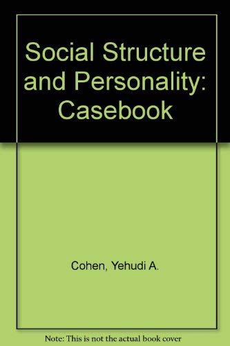 Beispielbild fr Social Structure and Personality: A Casebook. zum Verkauf von Better World Books