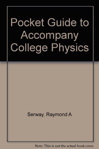 Stock image for Pocket Guide to Accompany College Physics for sale by HPB-Red