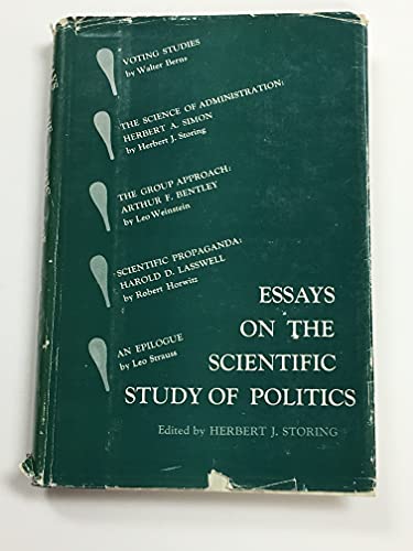 Beispielbild fr Essays on the Scientific Study of Politics zum Verkauf von ThriftBooks-Dallas