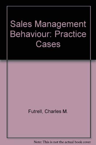 9780030109638: Sales Management Behaviour: Practice Cases