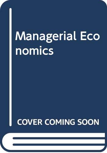 Stock image for Managerial Economics for sale by HPB-Red