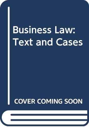 Stock image for Business Law: Text and Cases for sale by SecondSale